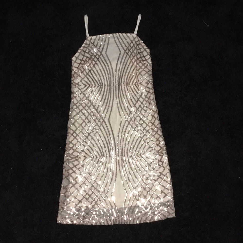 Gold sequin dress